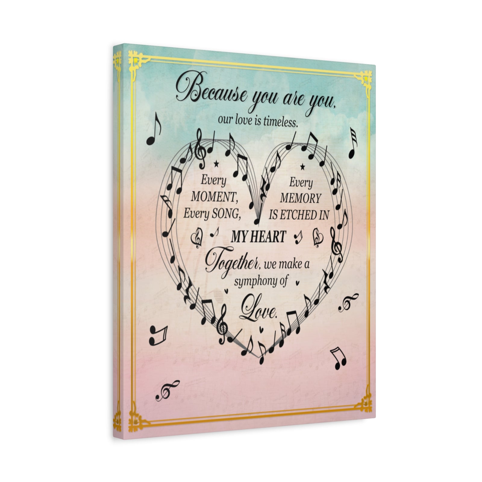 To My Wife Symphony of Love Canvas Wall Art - Romantic Gift for Her-Express Your Love Gifts