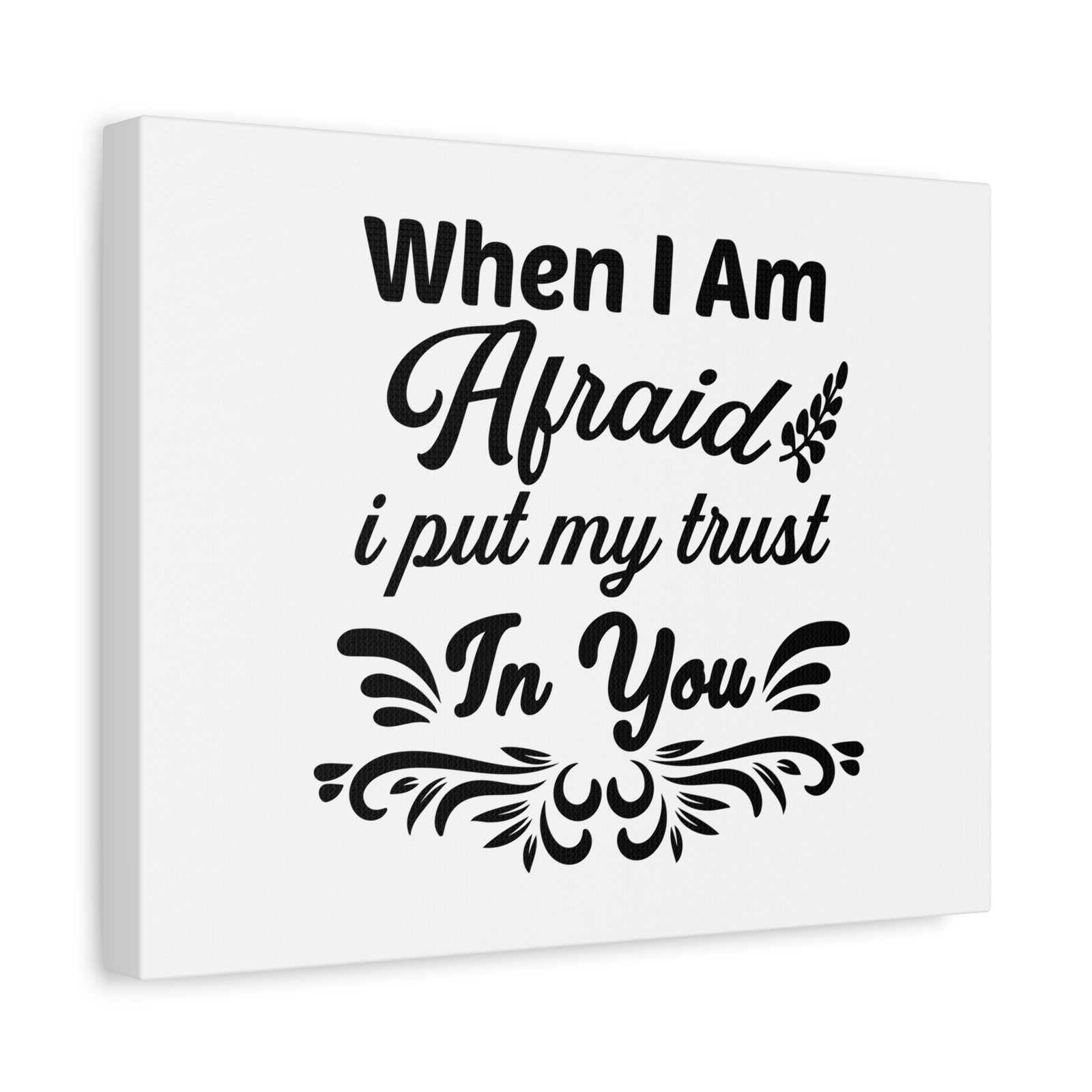 Scripture Canvas I Put My Trust In You Psalm 9:10 Leaves Christian Wall Art Bible Verse Print Ready to Hang-Express Your Love Gifts