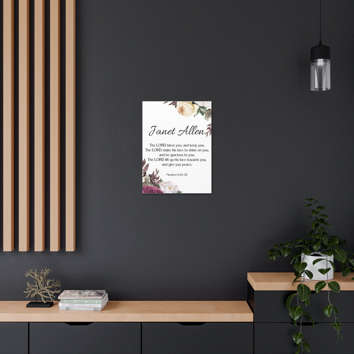 Scripture Walls Personalized Numbers 6:24-26 Bible Chapter Canvas Christian Wall Art Ready to Hang-Express Your Love Gifts