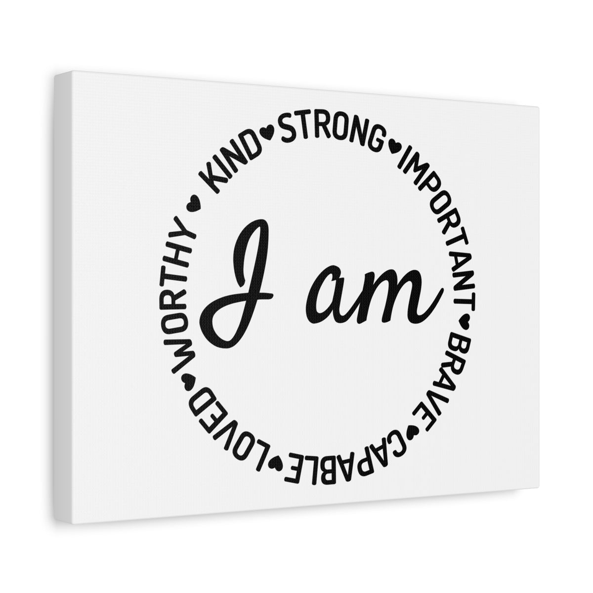 Inspirational Quote Canvas I Am Wall Art Motivational Motto Inspiring Posters Prints Artwork Decor Ready to Hang-Express Your Love Gifts