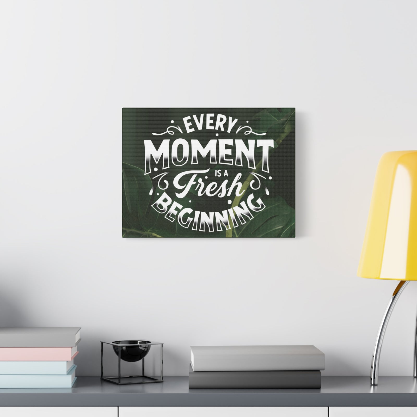Inspirational Quote Canvas Fresh Beginning Wall Art Motivational Motto Inspiring Prints Artwork Decor Ready to Hang-Express Your Love Gifts
