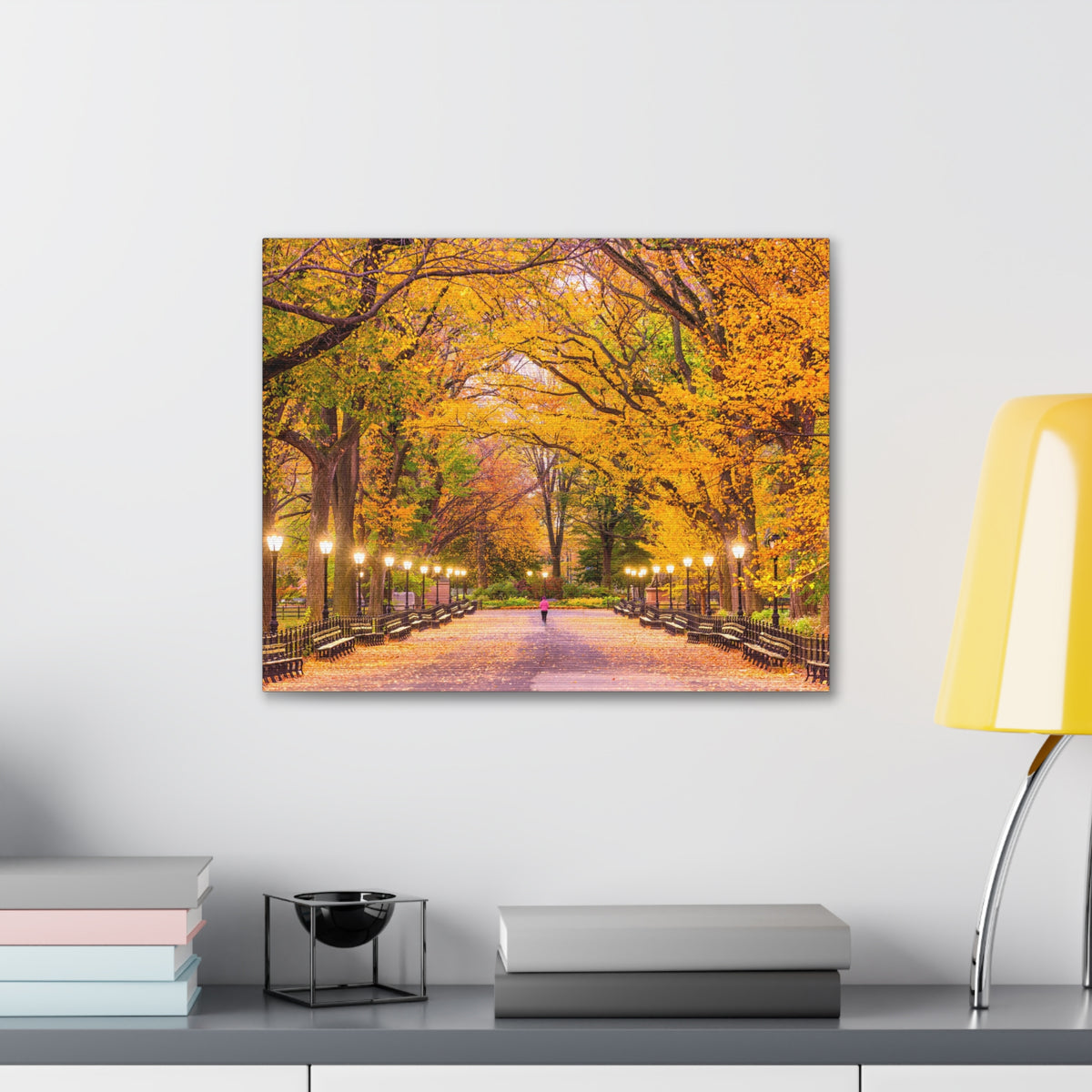 Orange Tree Autumn Park Nature Wilderness Photography Canvas Wall Art for Home Decor Ready-to-Hang-Express Your Love Gifts