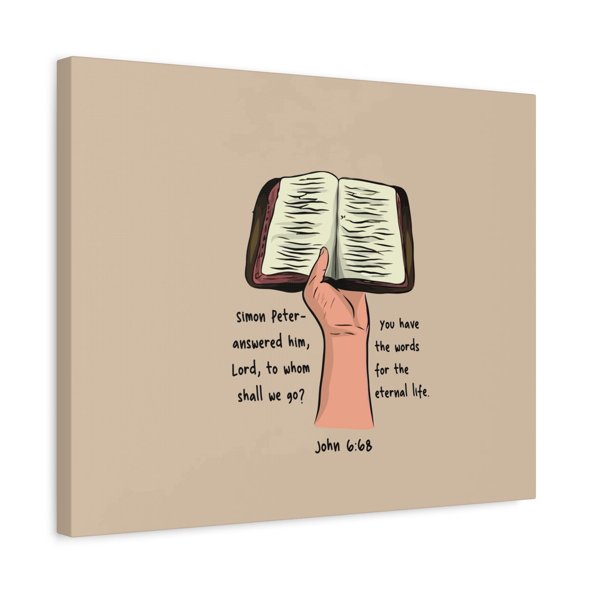 Scripture Walls Lord To Whom Shall We Go John 6:68 Bible Verse Canvas Christian Wall Art Ready To Hang