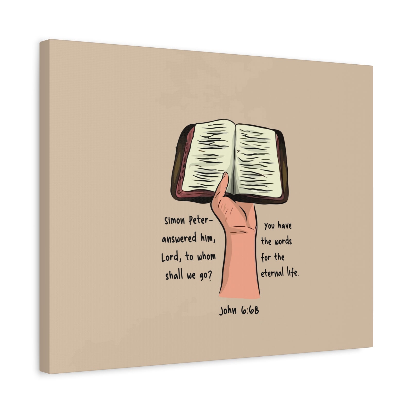 Scripture Walls Lord To Whom Shall We Go John 6:68 Bible Verse Canvas Christian Wall Art Ready To Hang
