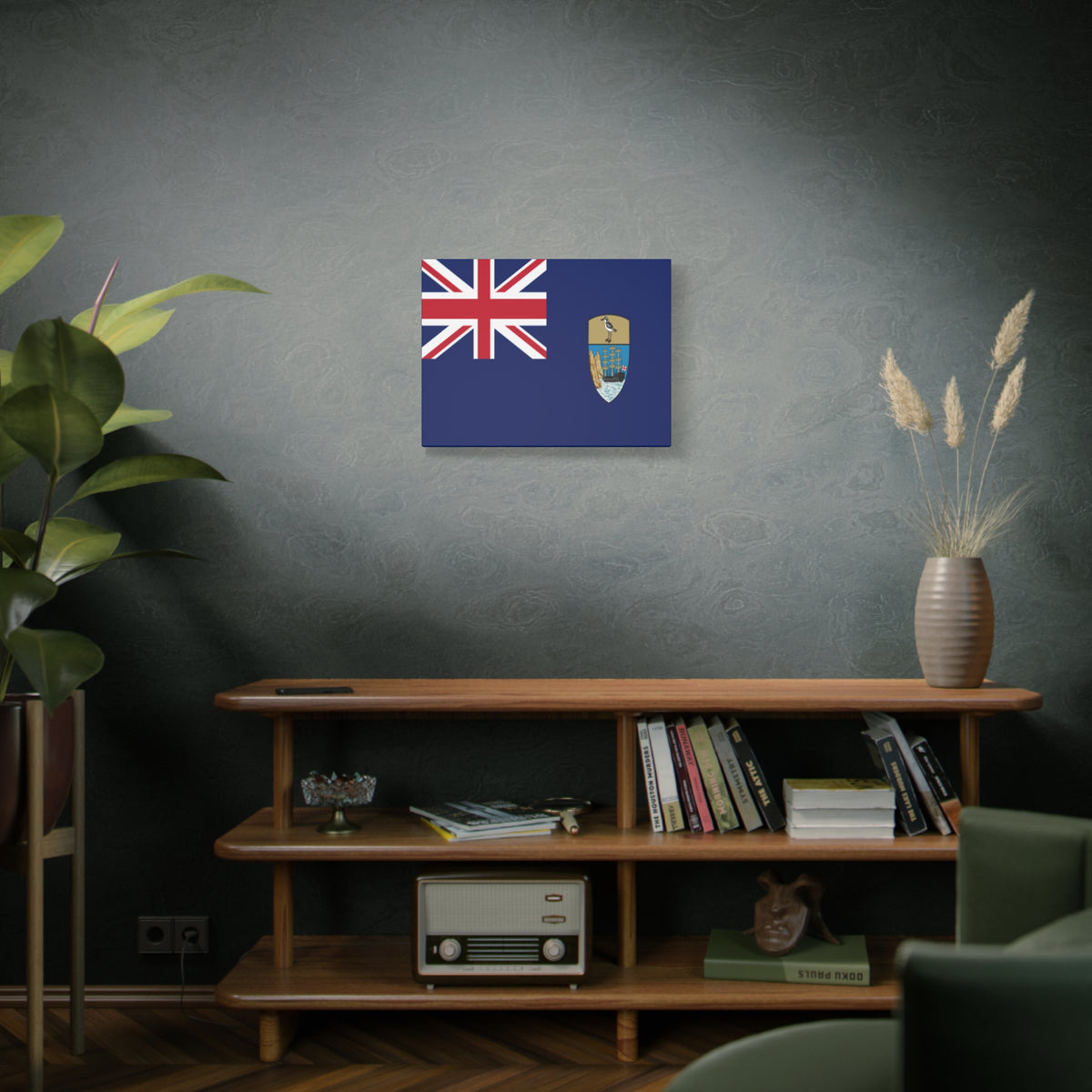 Saint Helena, Ascension and Tristan da Cunha Country Flag Canvas Vibrant Wall Art Unframed Home Decor-Express Your Love Gifts