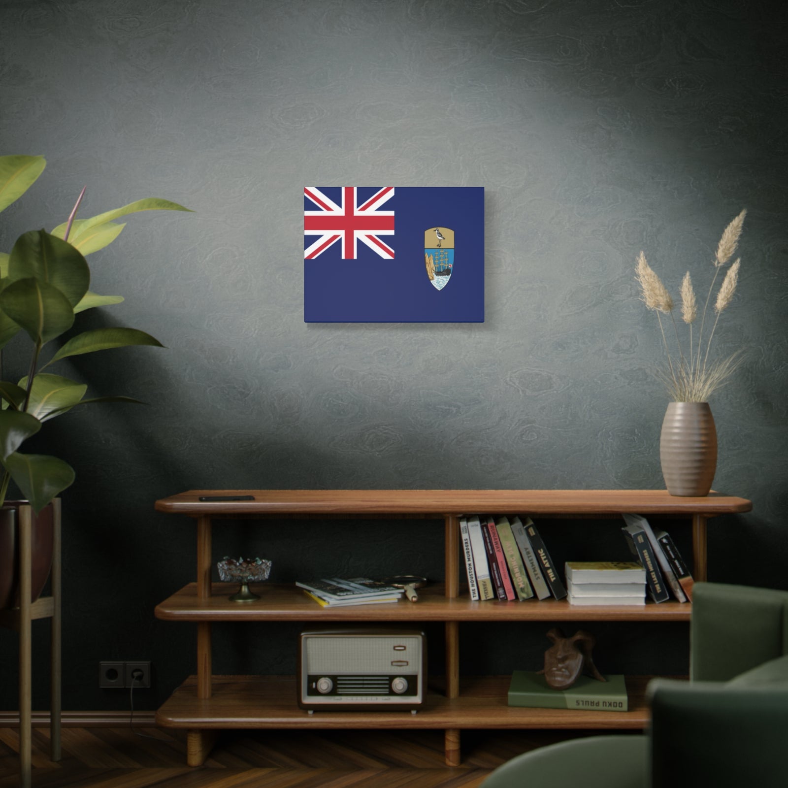 Saint Helena, Ascension and Tristan da Cunha Country Flag Canvas Vibrant Wall Art Unframed Home Decor-Express Your Love Gifts