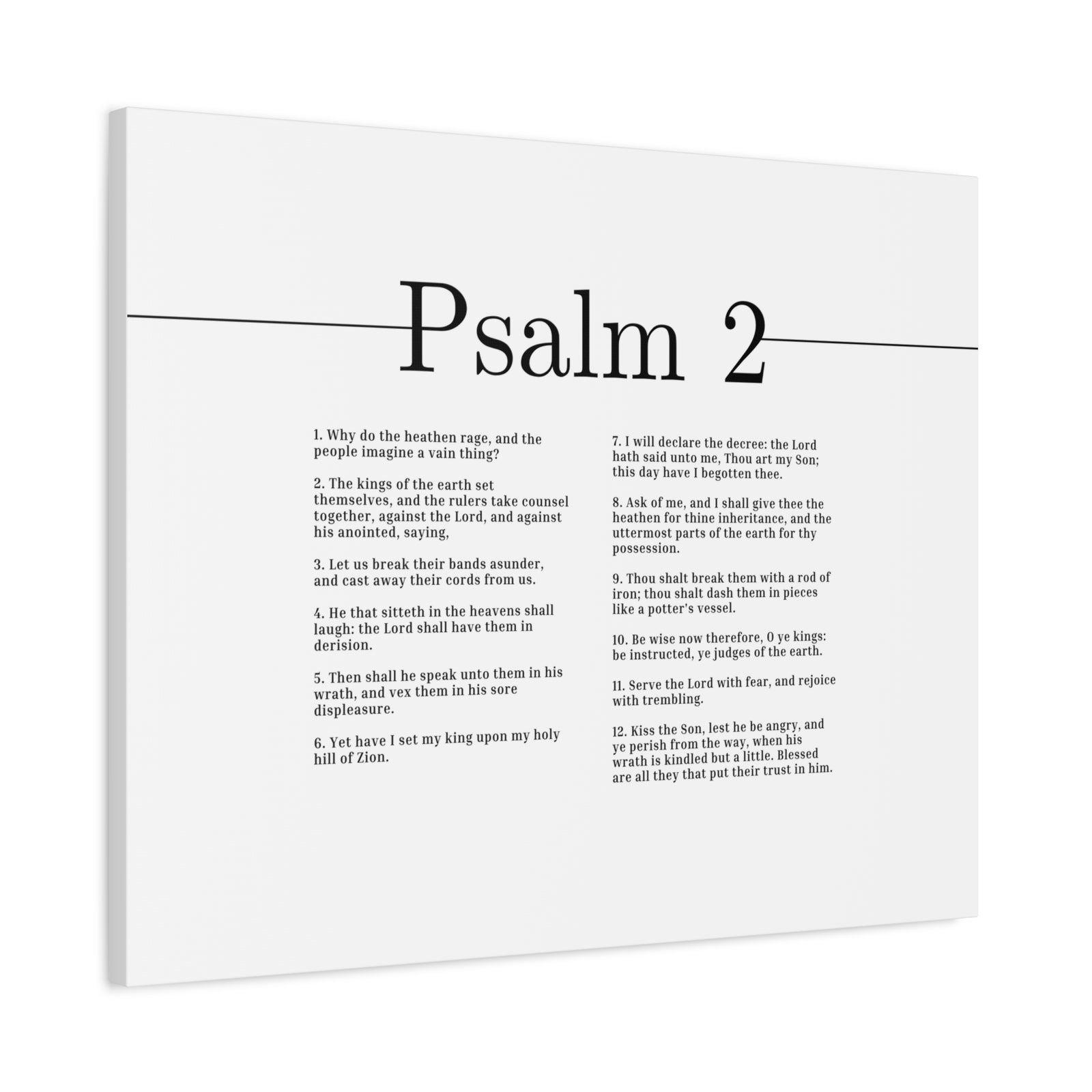 Scripture Canvas He That Sitteth In The Heavens Psalm 2 Christian Wall Art Bible Verse Print Ready to Hang-Express Your Love Gifts
