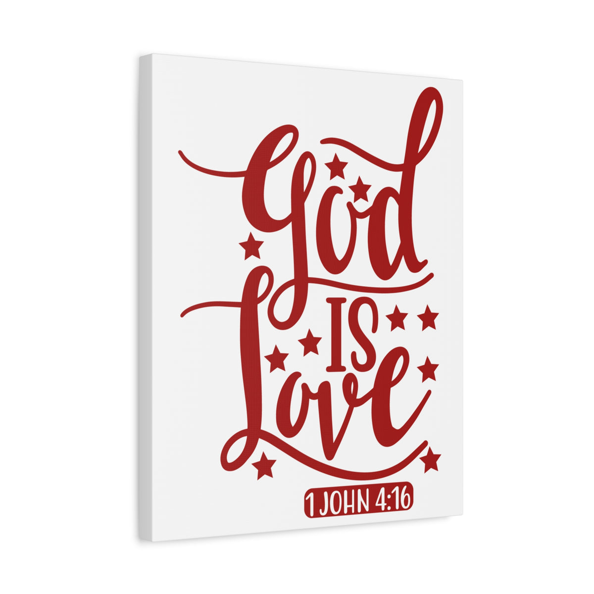 Scripture Canvas 1 John 4:16 God Is Love Christian Wall Art Bible Verse Print Ready to Hang-Express Your Love Gifts