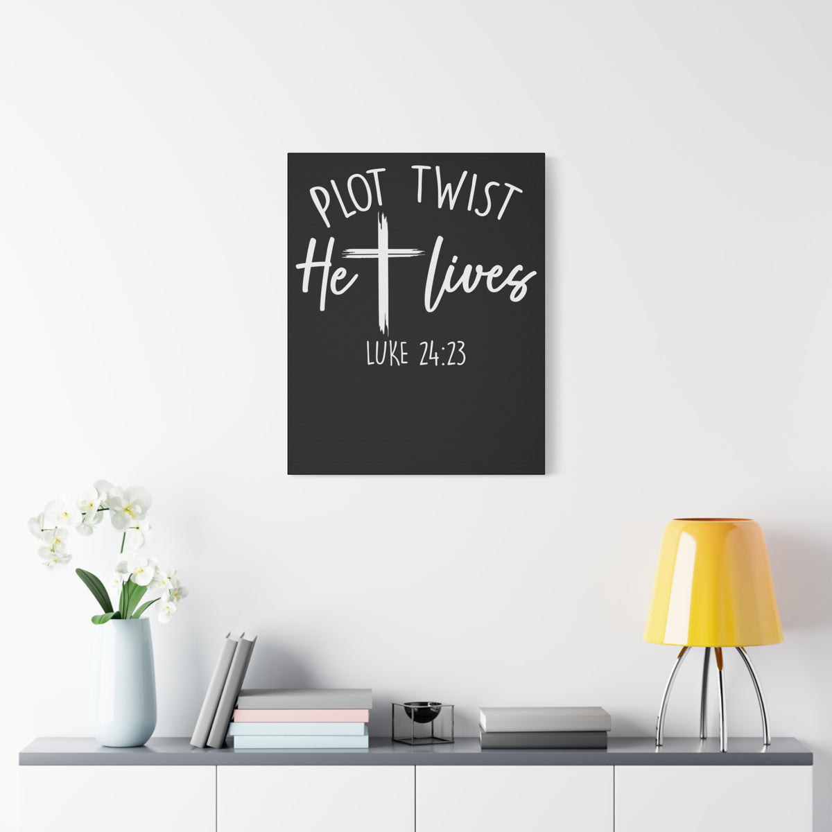 Scripture Walls Luke 24:23 Plot Twist Bible Verse Canvas Christian Wall Art Ready to Hang Unframed-Express Your Love Gifts