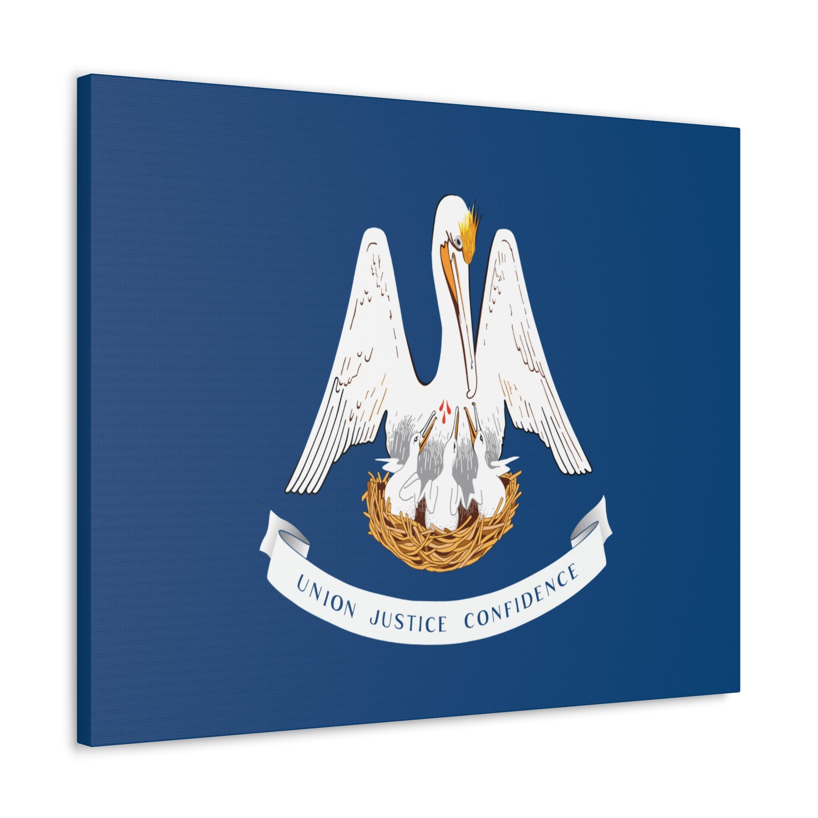 Louisiana Stage Flag Canvas Vibrant Wall Art Unframed Home Decor-Express Your Love Gifts