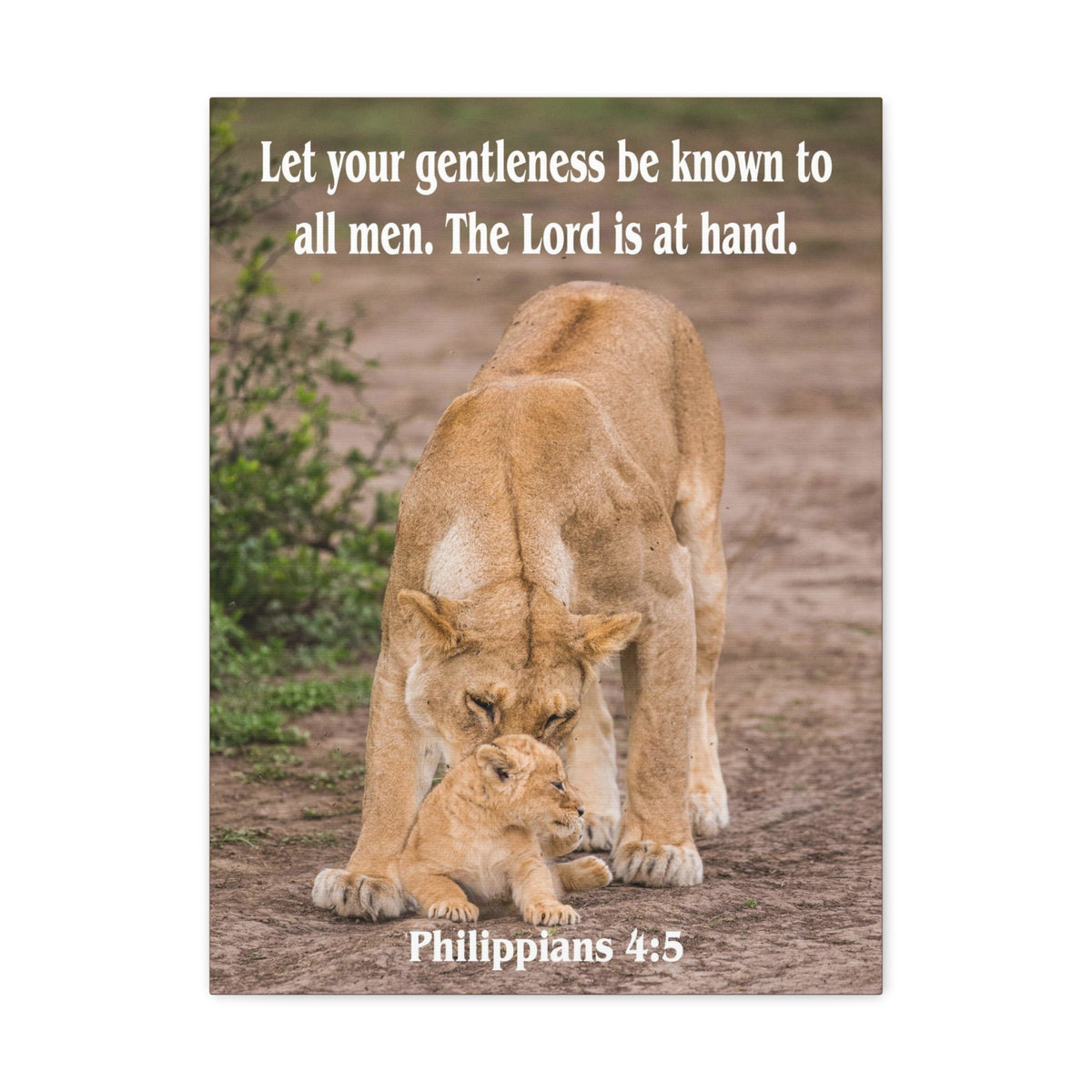 Scripture Canvas The Lord is at Hand Philippians 4:5 Christian Wall Art Bible Verse Print Ready to Hang-Express Your Love Gifts