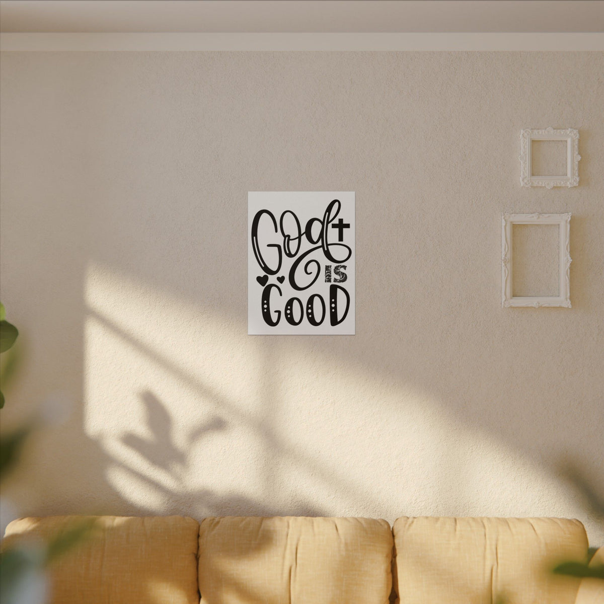 Scripture Canvas God Is Good Psalm 34:8 Christian Wall Art Print Ready to Hang-Express Your Love Gifts