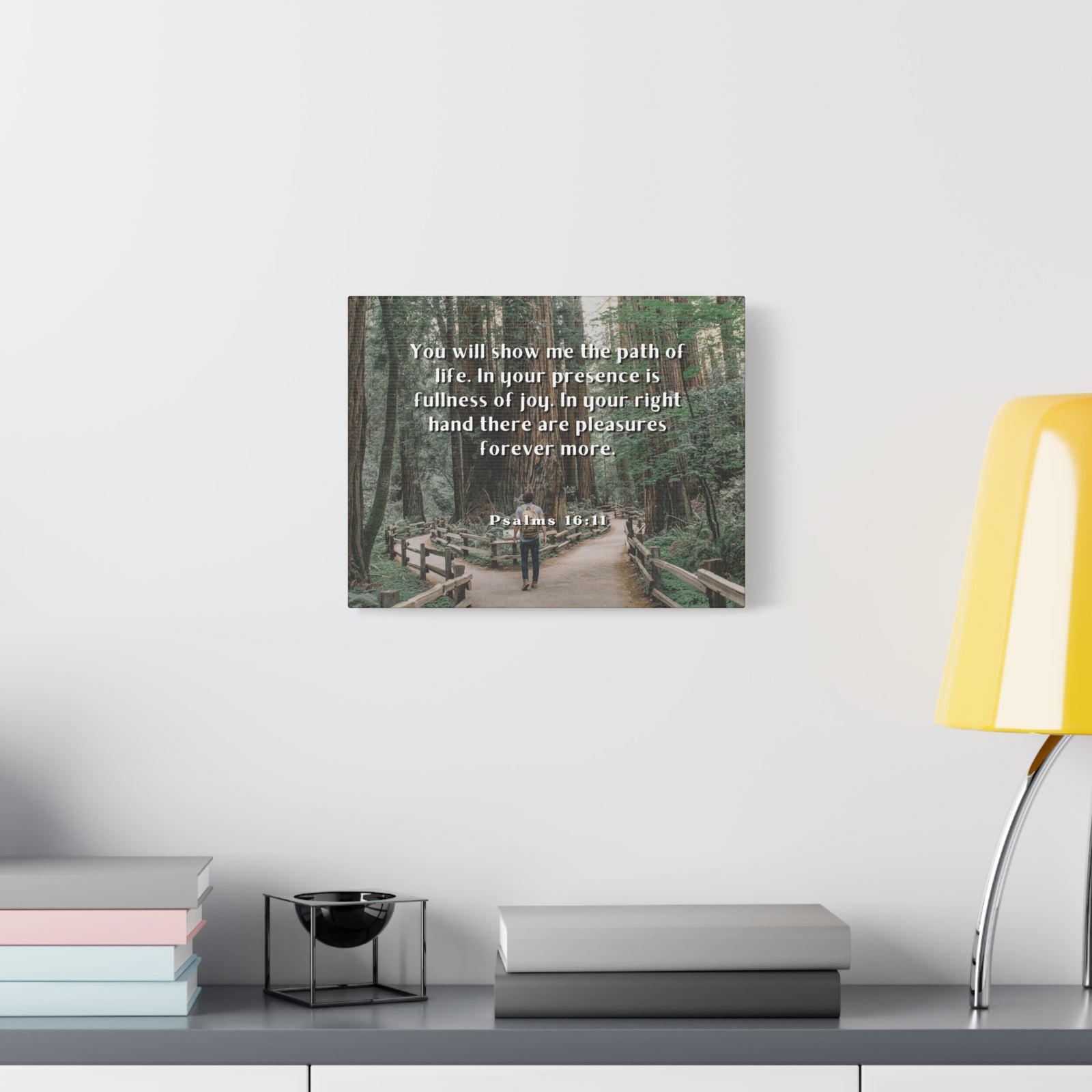Scripture Canvas Path Of Life Psalms 16:11 Christian Wall Art Bible Verse Print Ready to Hang-Express Your Love Gifts