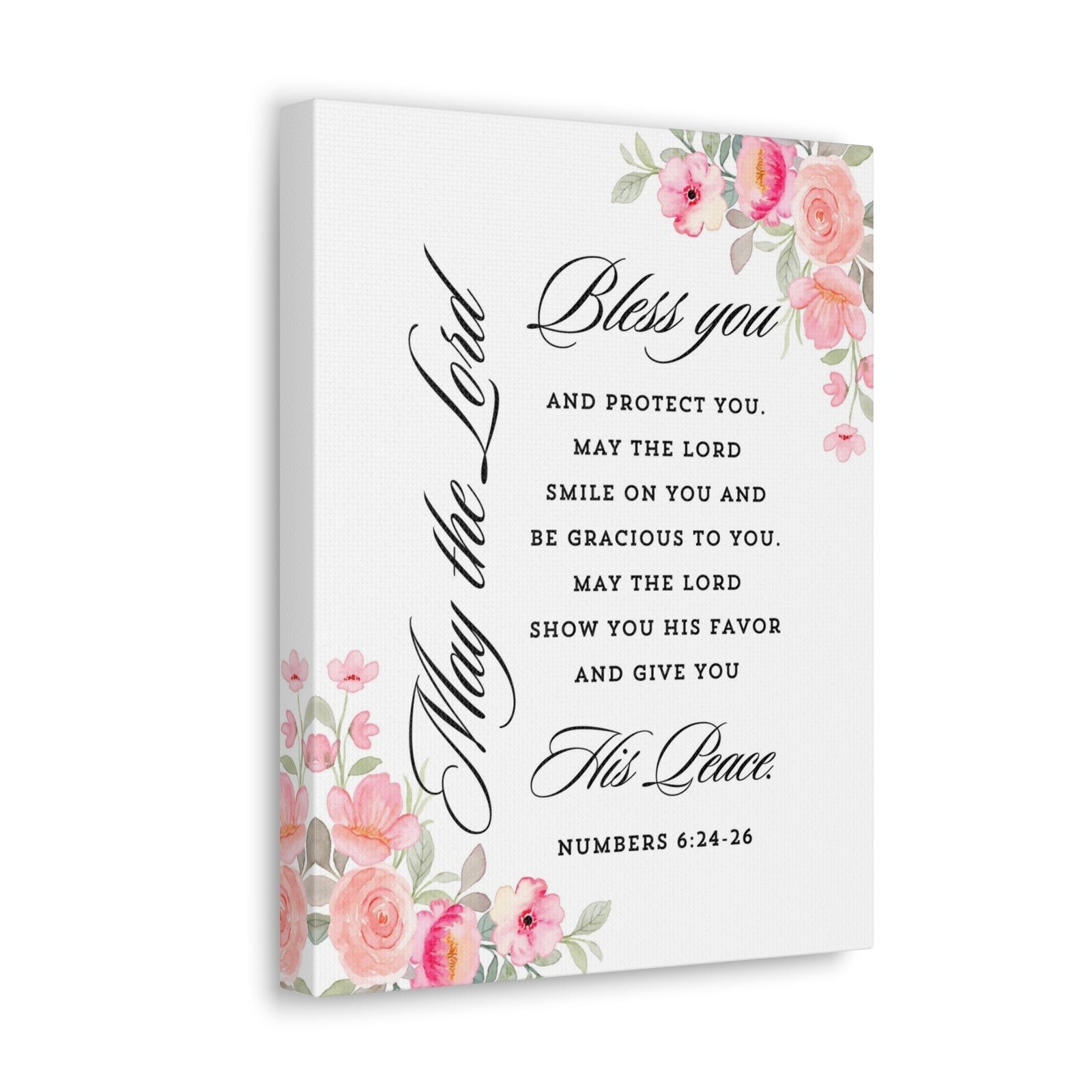 Scripture Walls Numbers 6:24-26 His Blessing Upon You Bible Verse Canvas Christian Wall Art Ready to Hang Unframed-Express Your Love Gifts