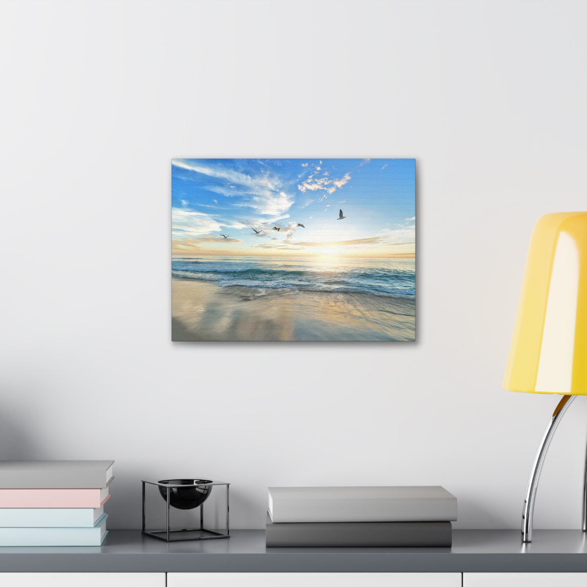 Ocean Flying Birds Ocean Canvas Wall Art for Home Decor Ready-to-Hang-Express Your Love Gifts