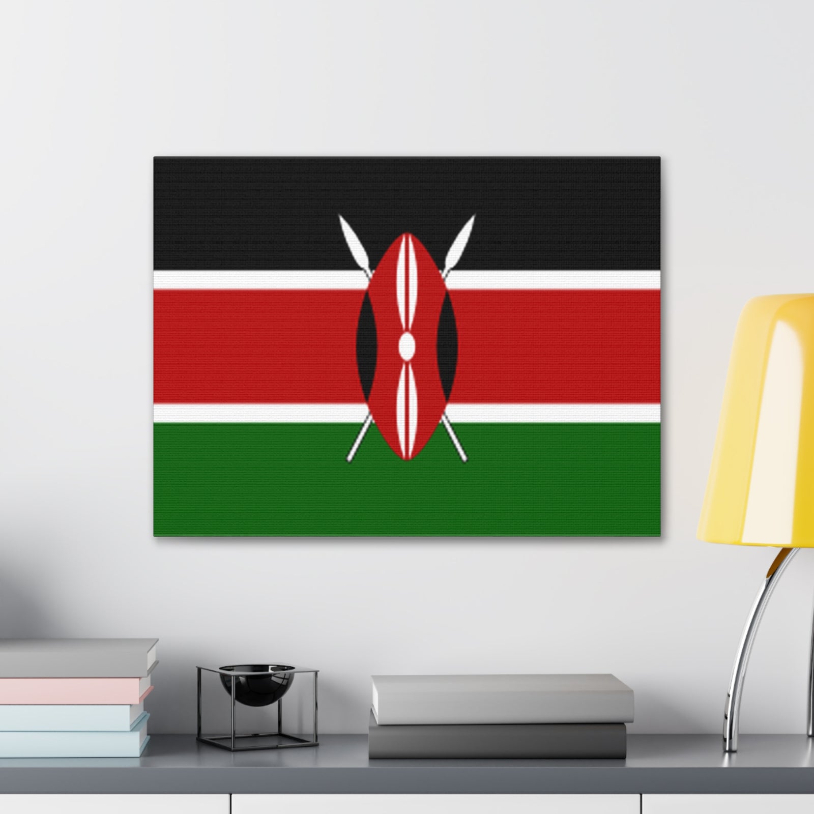 Kenya Country Flag Canvas Vibrant Wall Art Unframed Home Decor-Express Your Love Gifts