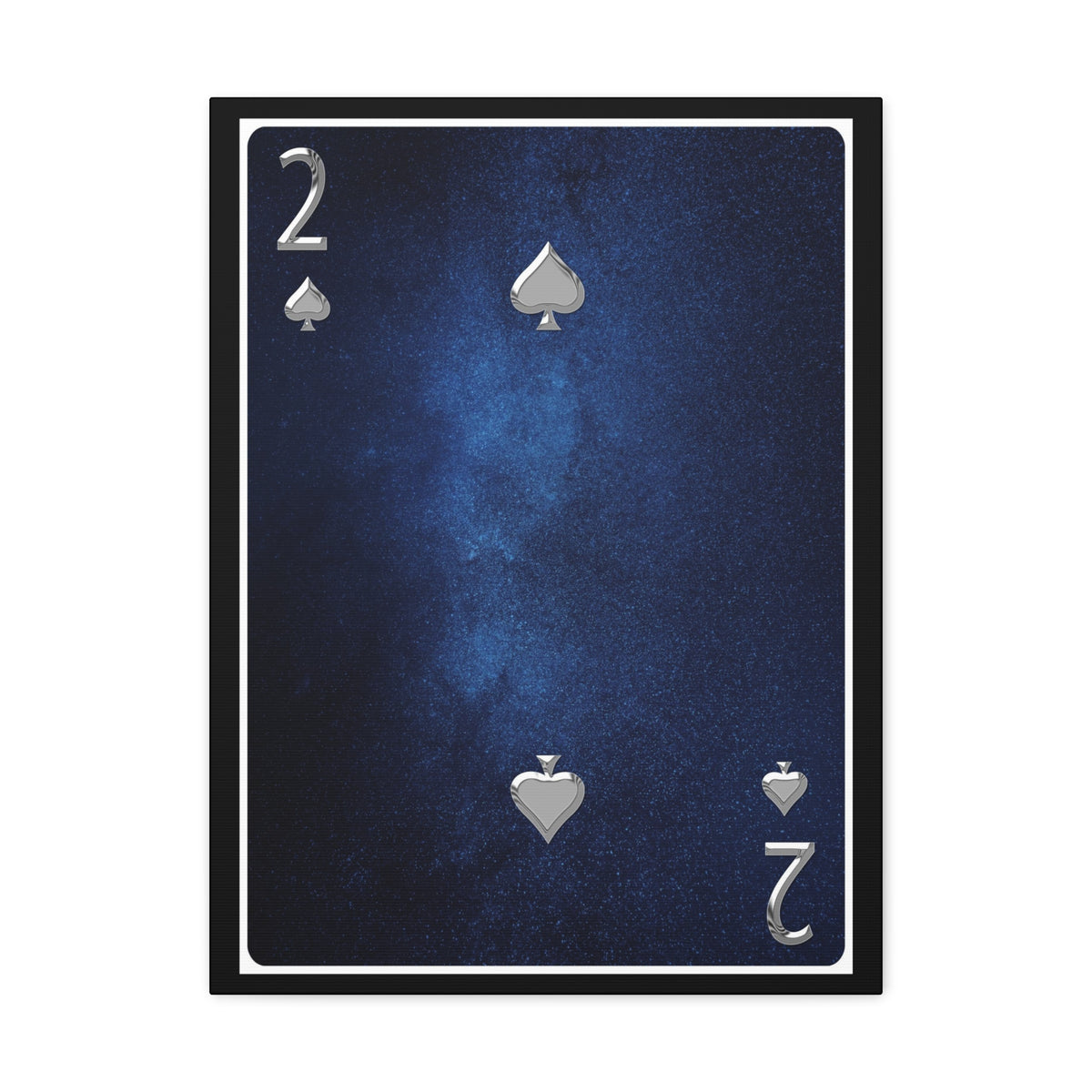 Two Of Spades Space Background Playing Card Canvas Wall Art for Home Decor Ready-to-Hang-Express Your Love Gifts