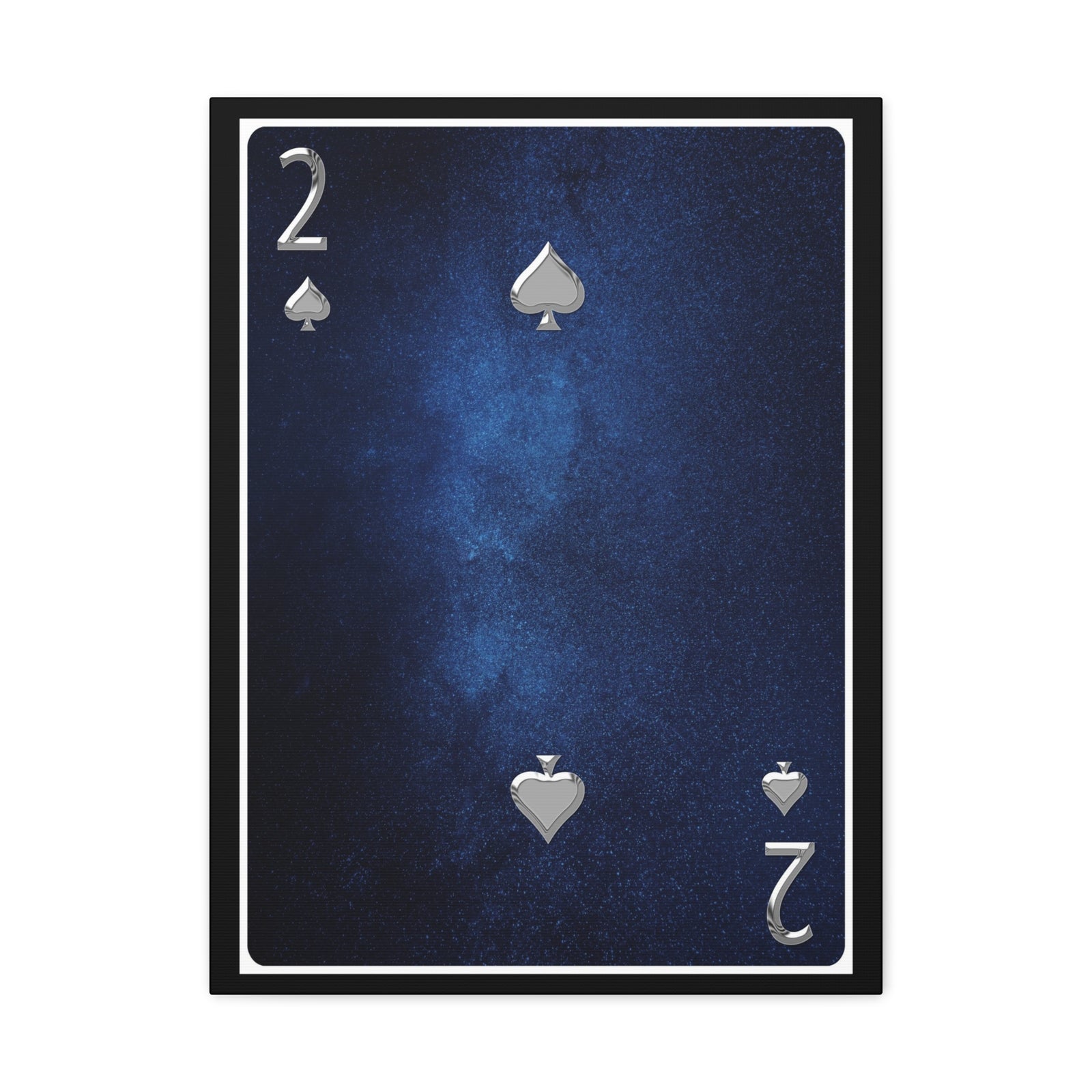 Two Of Spades Space Background Playing Card Canvas Wall Art for Home Decor Ready-to-Hang-Express Your Love Gifts