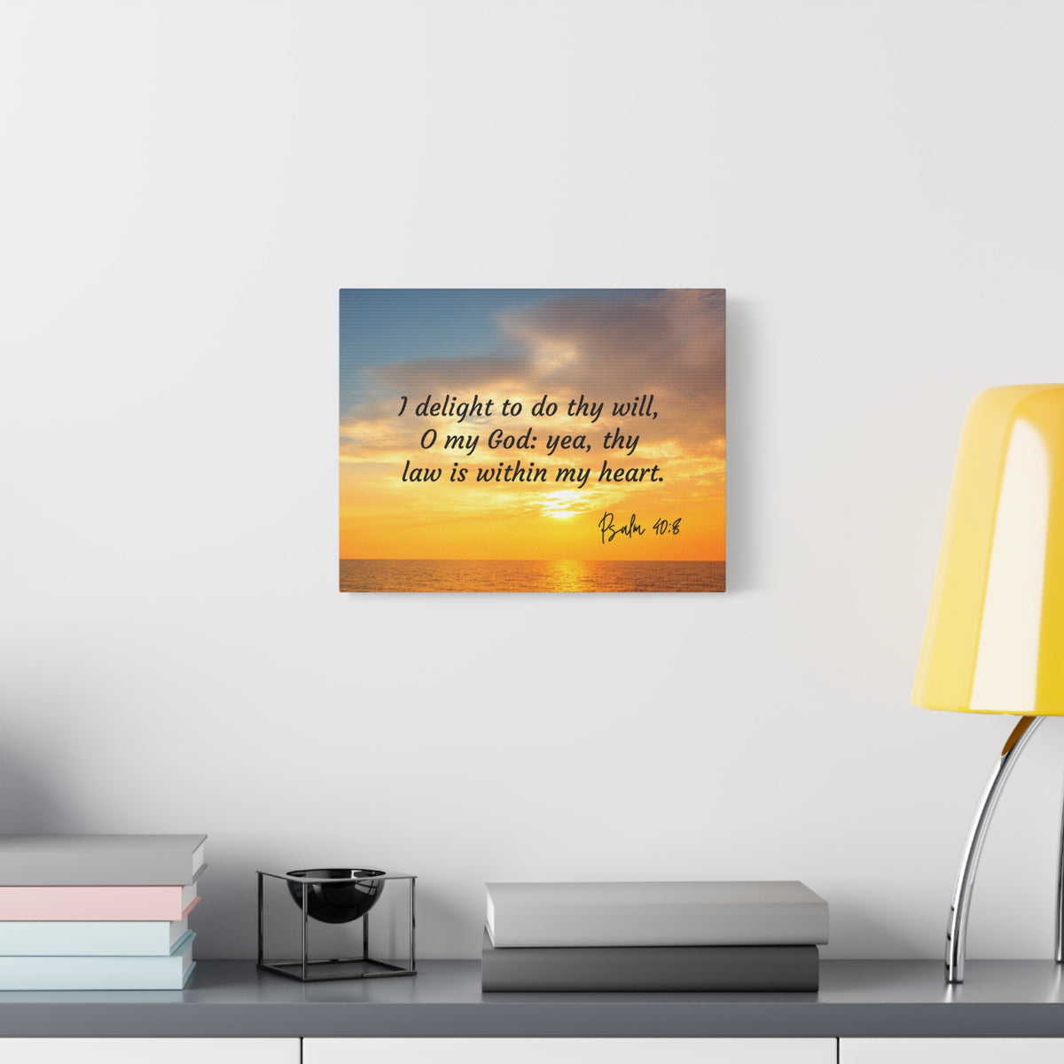 Scripture Walls Thy Will Psalms 40:8 Bible Verse Canvas Christian Wall Art Ready to Hang-Express Your Love Gifts