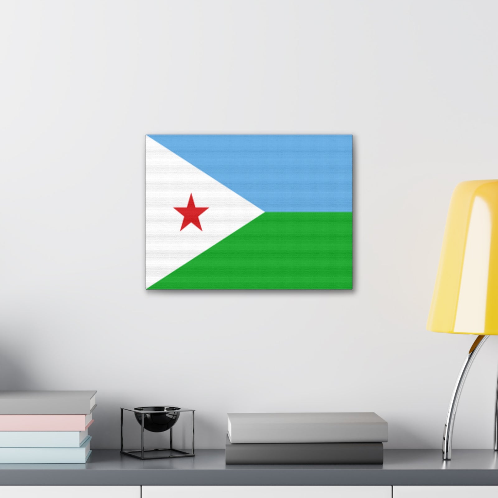 Djibouti Country Flag Canvas Vibrant Wall Art Unframed Home Decor-Express Your Love Gifts