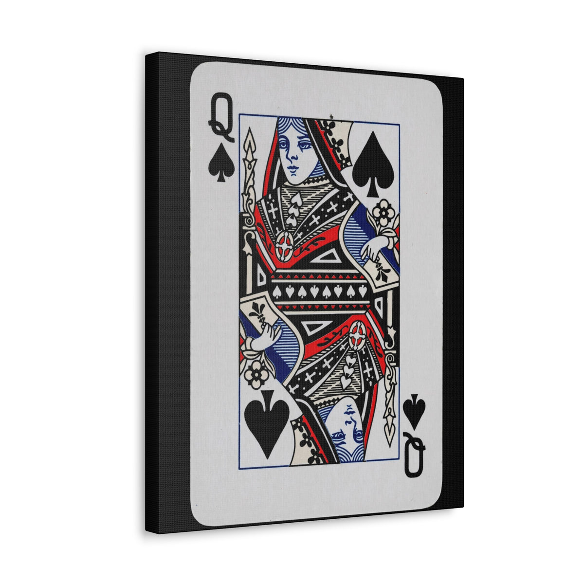 Queen of Spades Playing Card Canvas Wall Art for Home Decor Ready-to-Hang-Express Your Love Gifts