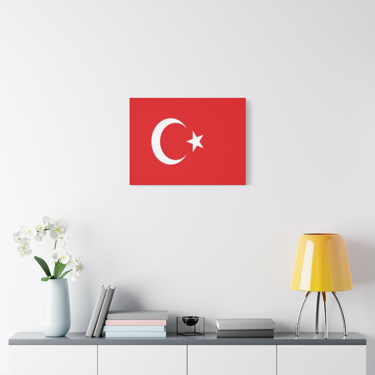 Turkey Country Flag Canvas Vibrant Wall Art Unframed Home Decor-Express Your Love Gifts