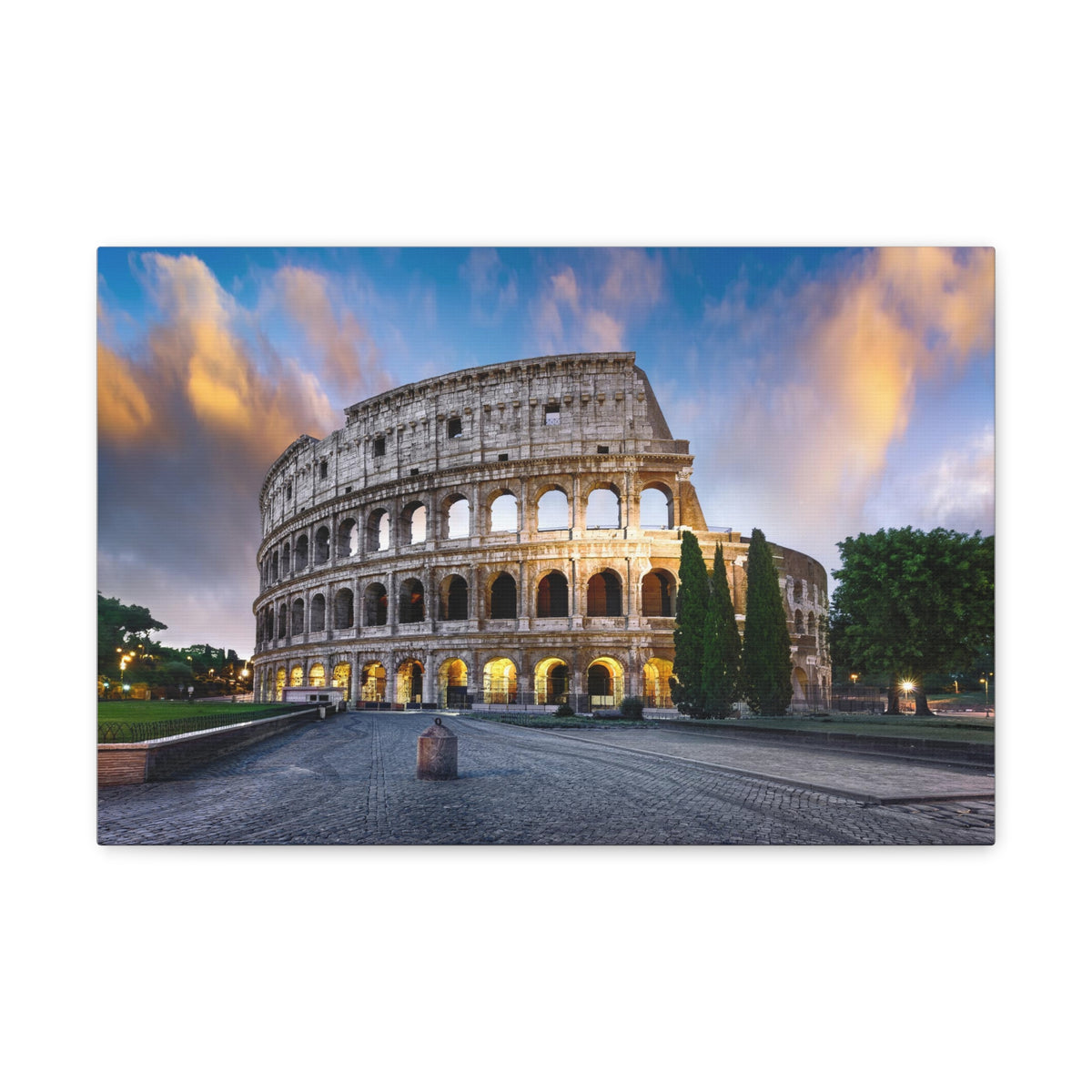 Colosseum in Italy Nature Wilderness Photography Canvas Wall Art for Home Decor Ready-to-Hang-Express Your Love Gifts