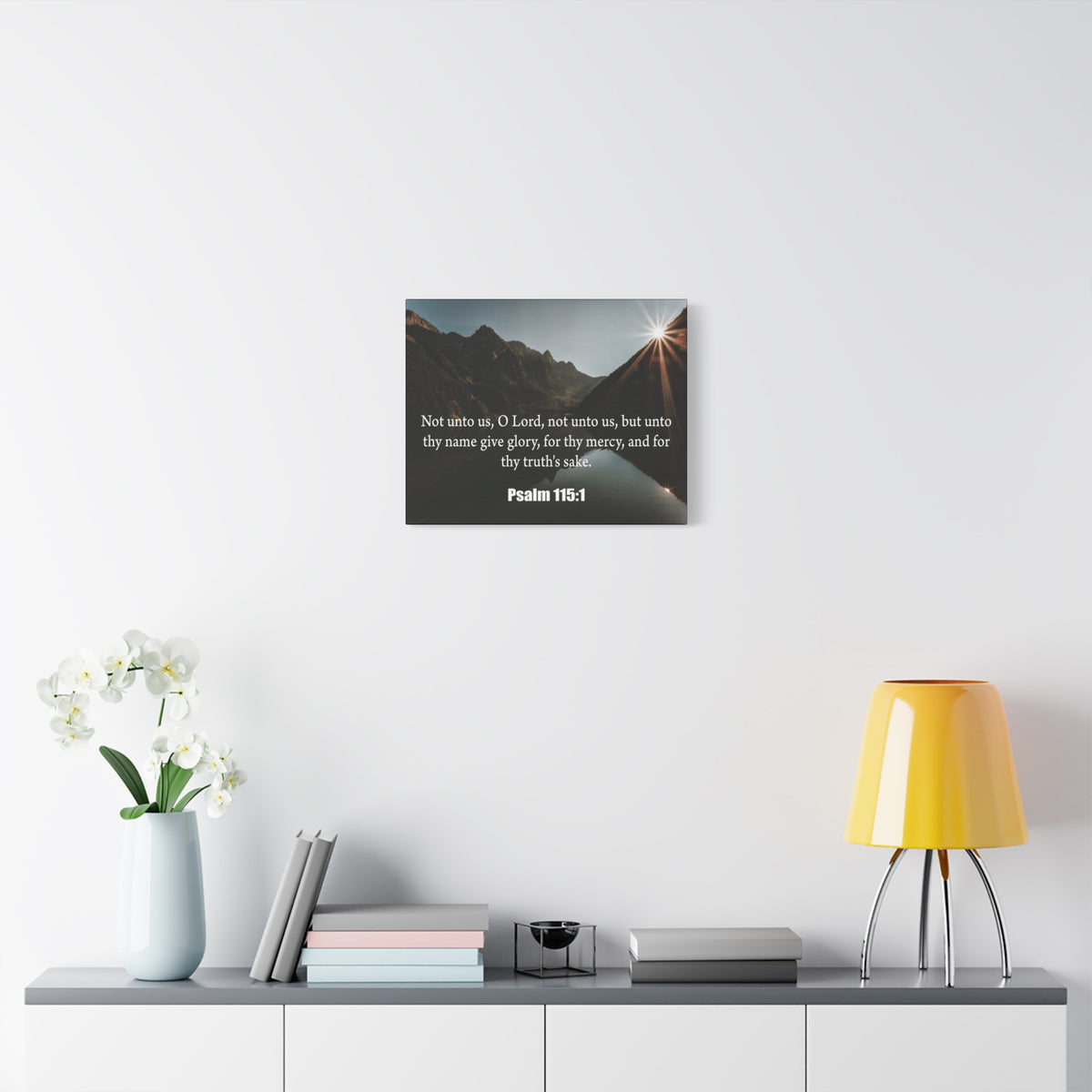Scripture Canvas Not Unto Us Isaiah 41:10 Christian Wall Art Bible Verse Print Ready to Hang-Express Your Love Gifts