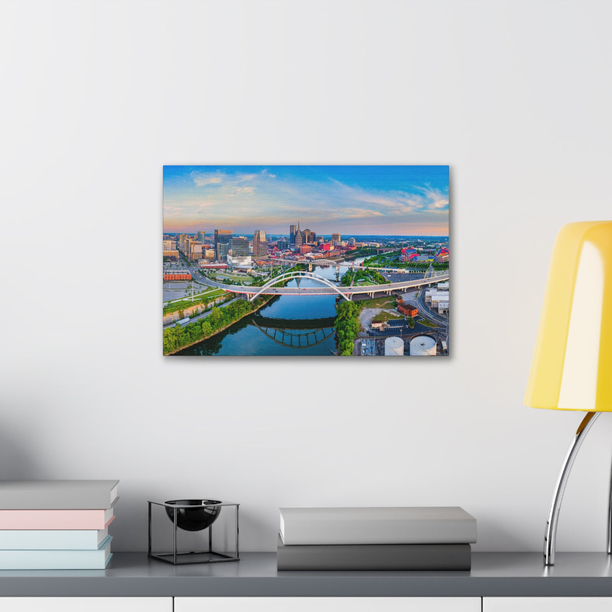 Nashville Daytime Skyline Canvas Artwork High-Quality Breathtaking Stunning Cityscape for Home Decor Ready to Hang-Express Your Love Gifts