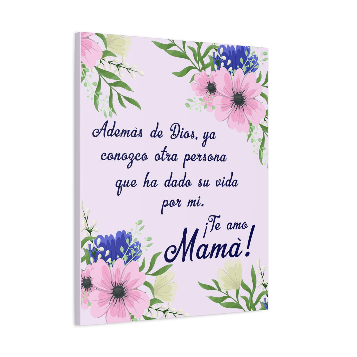 Te Amo Mama Spanish Mom Appreciation Wall Art Ready To Hang Stretched Canvas-Express Your Love Gifts