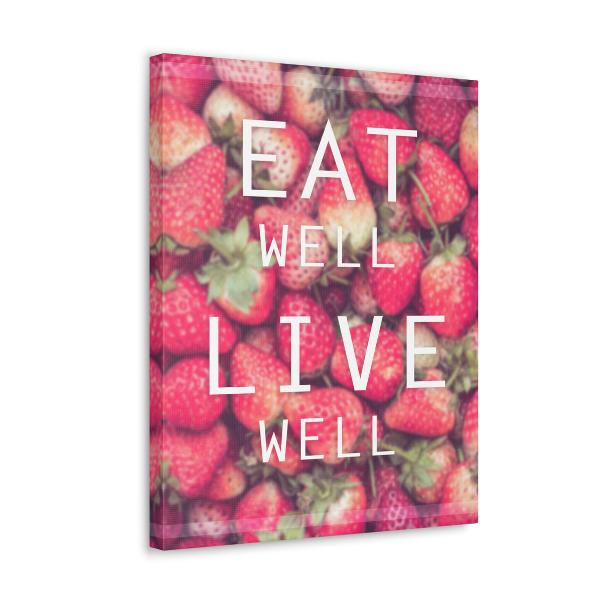Inspirational Quote Canvas Eat Well Live Well Motivational Print Ready to Hang Artwork-Express Your Love Gifts