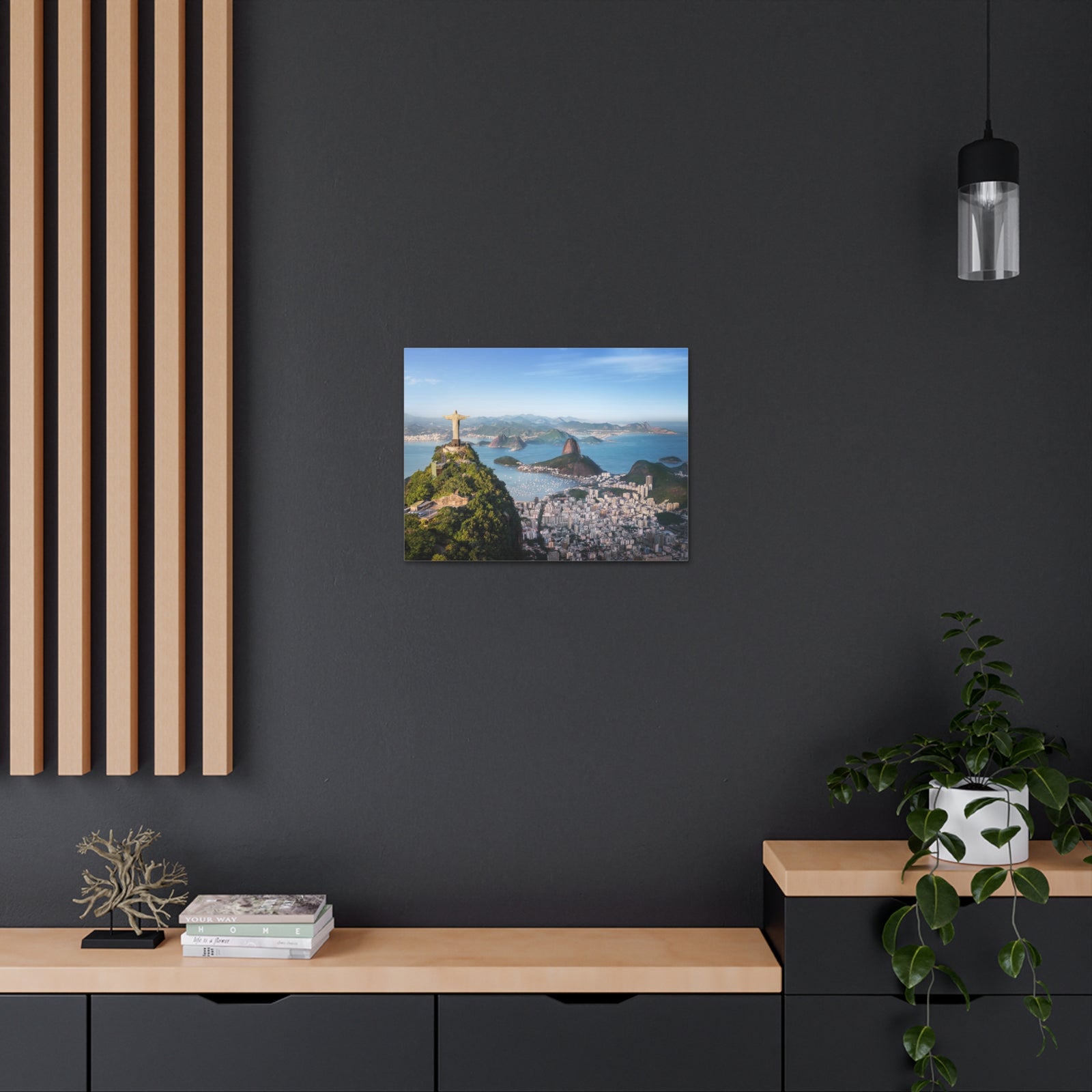 Rio de Janeiro Daytime Skyline Canvas Artwork High-Quality Breathtaking Stunning Cityscape for Home Decor Ready to Hang-Express Your Love Gifts