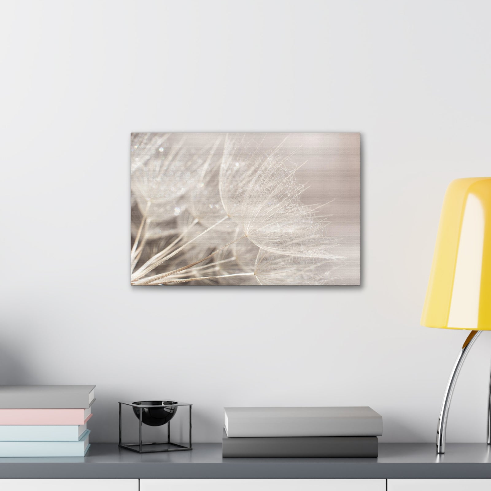 Soft Focus Dandelion At Sunset Seed Macro Closeup Canvas Wall Art for Home Decor Ready-to-Hang-Express Your Love Gifts