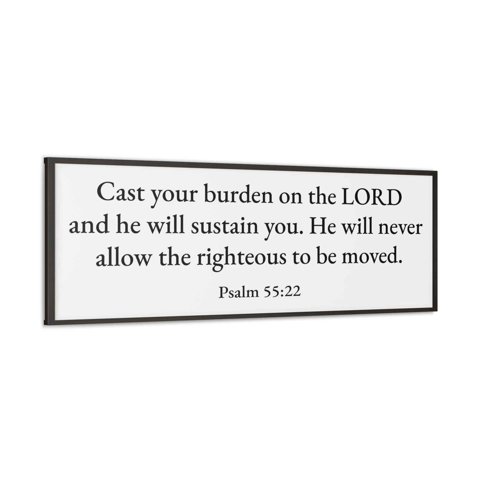 Scripture Walls Cast your Burdens Psalm‬ ‭55:22‬ White Bible Verse Canvas Christian Wall Art Ready to Hang Unframed-Express Your Love Gifts