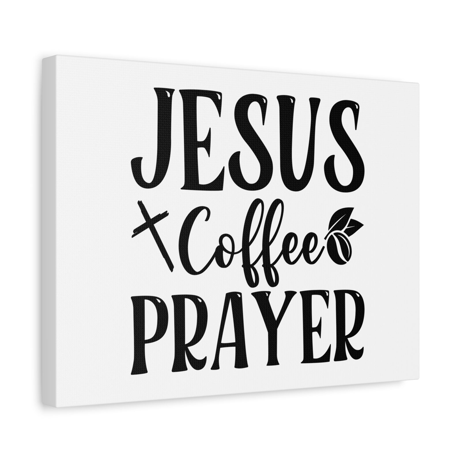 Scripture Canvas Jesus Coffee Prayer Psalm 5:3 Christian Wall Art Bible Verse Print Ready to Hang-Express Your Love Gifts