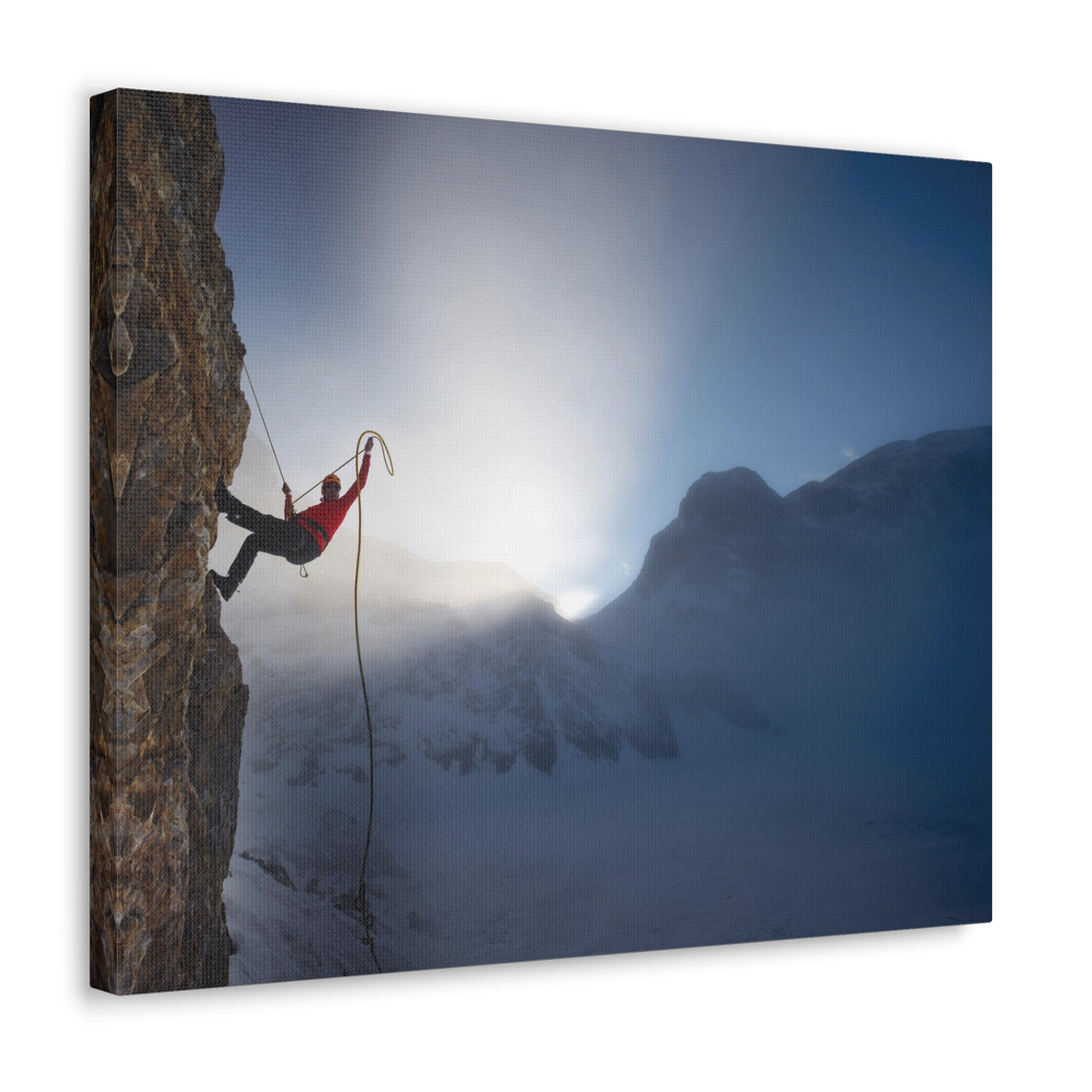 Mountain Rock Climbing Nature Wilderness Photography Canvas Wall Art for Home Decor Ready-to-Hang-Express Your Love Gifts