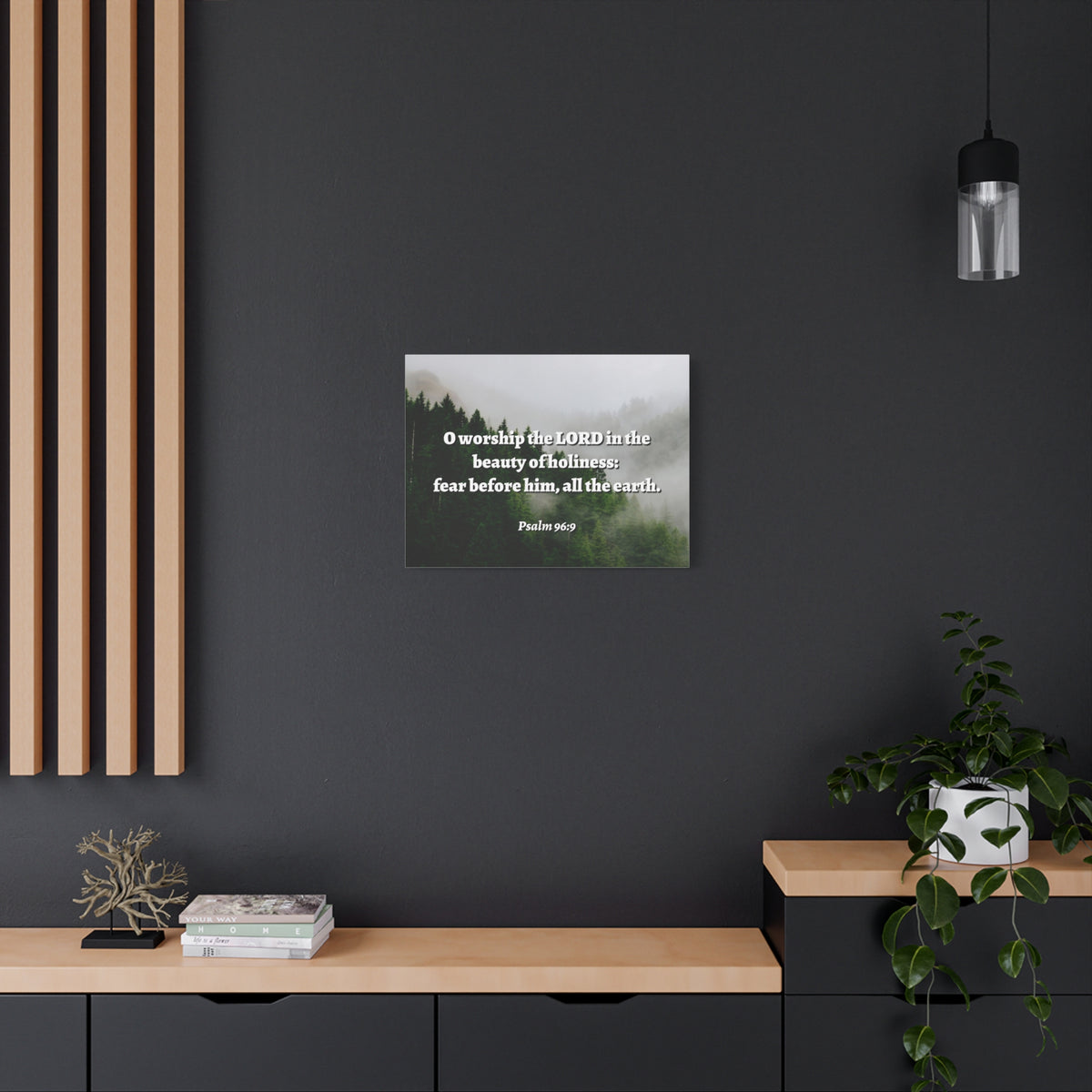 Scripture Walls Beauty Of Holiness Psalm 96:9 Bible Verse Canvas Christian Wall Art Ready to Hang-Express Your Love Gifts