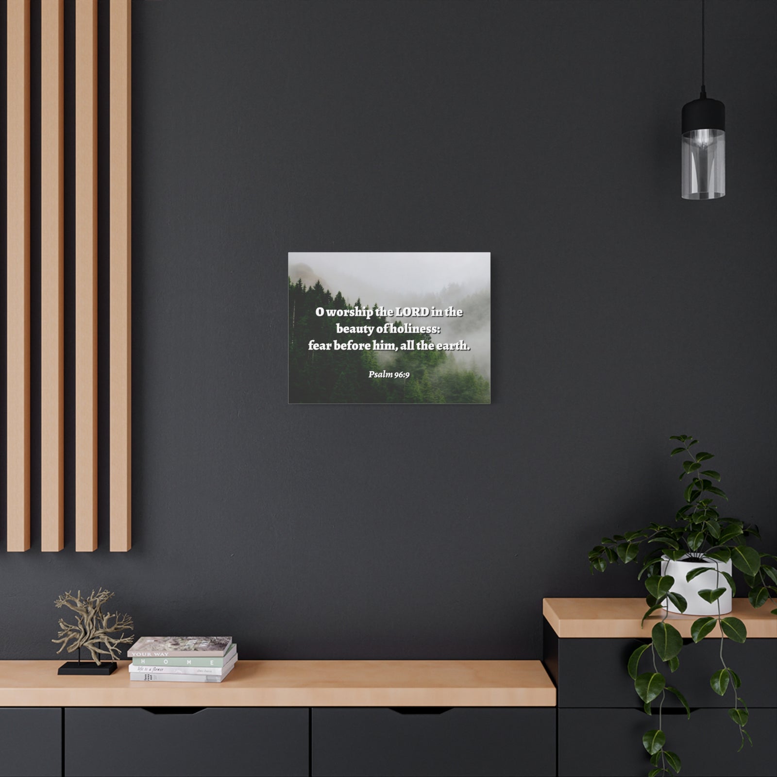 Scripture Walls Beauty Of Holiness Psalm 96:9 Bible Verse Canvas Christian Wall Art Ready to Hang-Express Your Love Gifts
