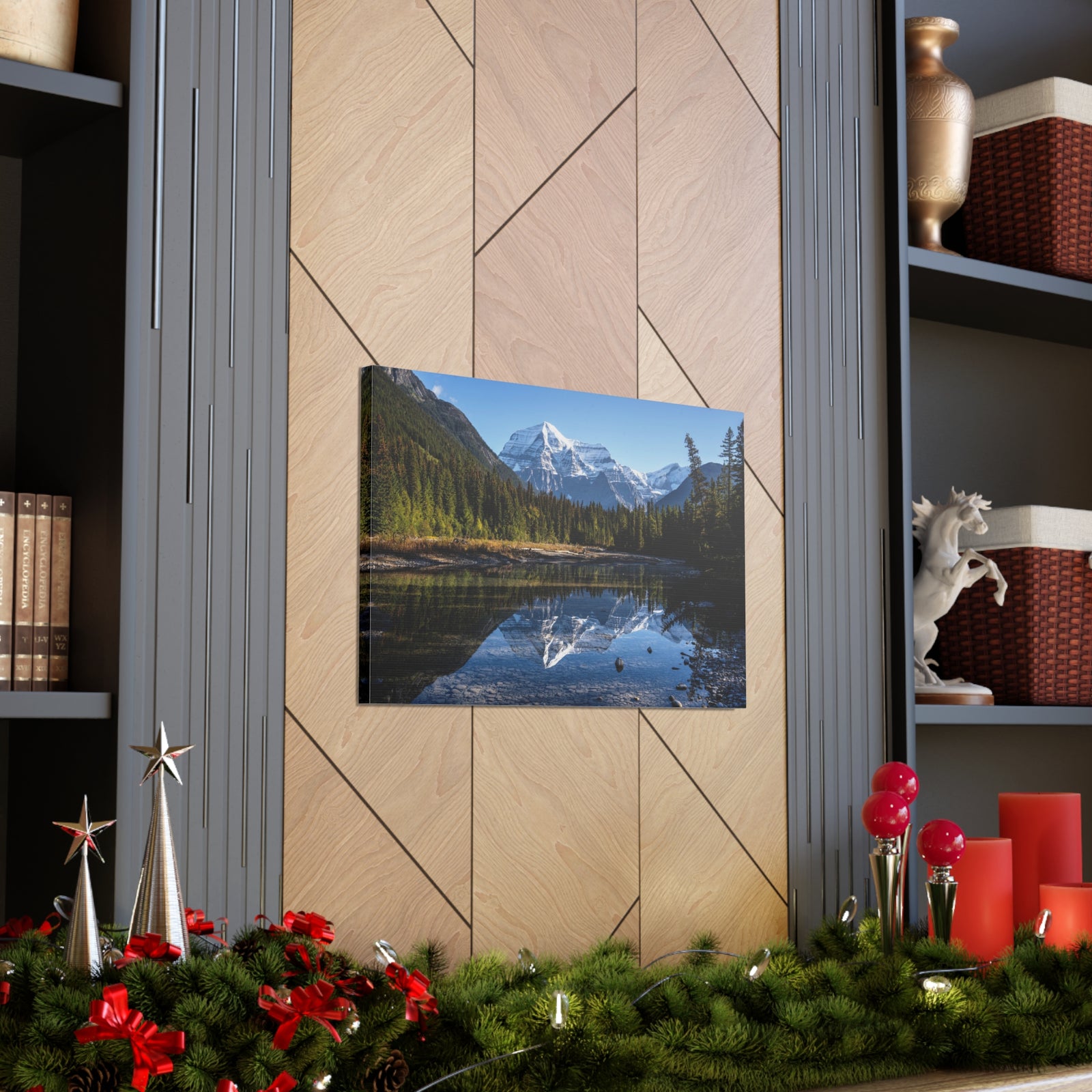 Mystic Forest Mountain Nature Wilderness Photography Canvas Wall Art for Home Decor Ready-to-Hang-Express Your Love Gifts