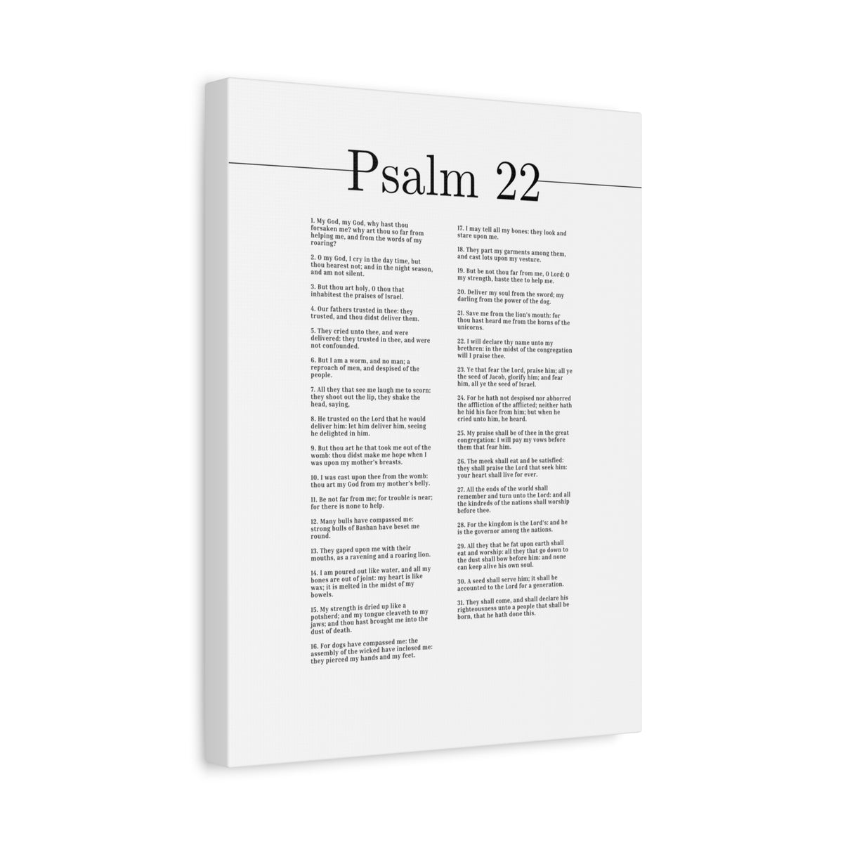 Scripture Canvas Glorify Him Psalm 22 Christian Wall Art Bible Verse Print Ready to Hang-Express Your Love Gifts