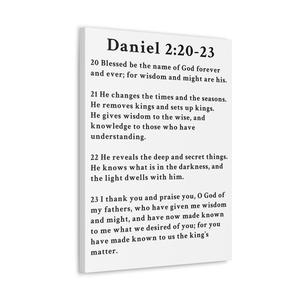 Scripture Walls Daniel 2:20-23 Daniel's Prayer of Praise Bible Verse Canvas Christian Wall Art Ready to Hang Unframed-Express Your Love Gifts