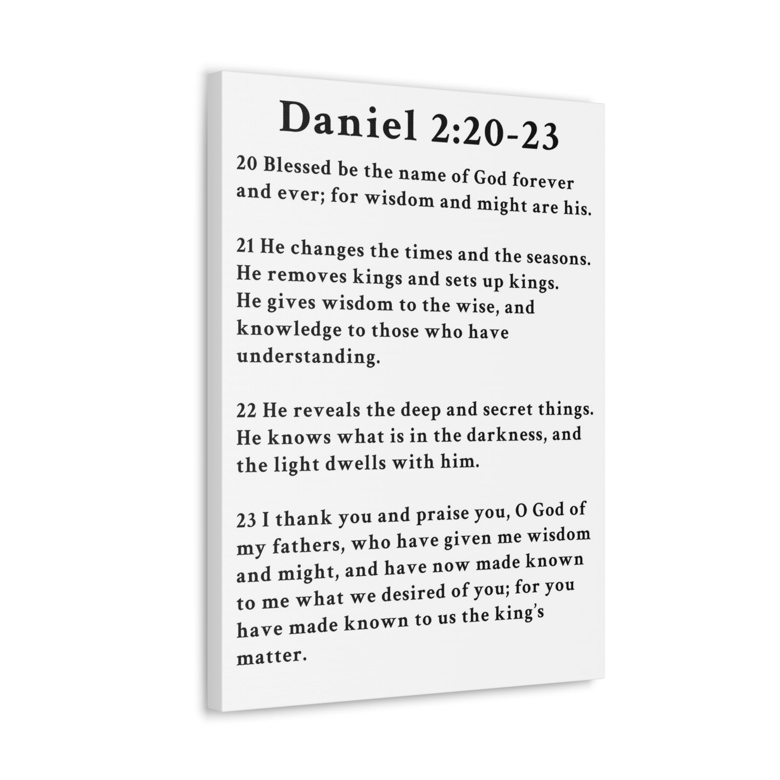 Scripture Walls Daniel 2:20-23 Daniel's Prayer of Praise Bible Verse Canvas Christian Wall Art Ready to Hang Unframed-Express Your Love Gifts