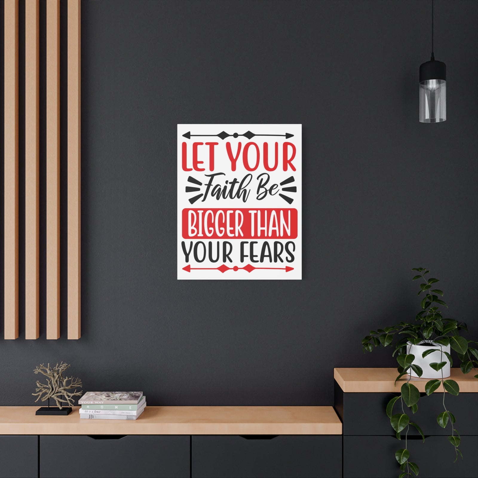 Scripture Canvas Let Your Fate Psalm 34:4 Christian Wall Art Print Ready to Hang-Express Your Love Gifts