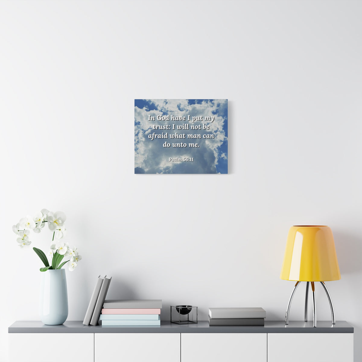 Scripture Canvas My Trust Psalm 56:11 Christian Wall Art Bible Verse Print Ready to Hang-Express Your Love Gifts