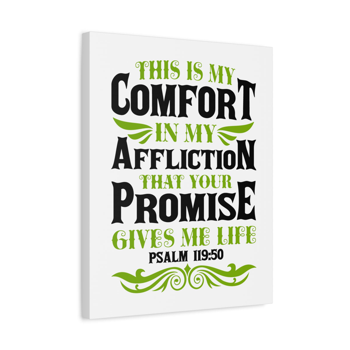 Scripture Canvas Gives Me Life Psalm 119:50 Christian Wall Art Bible Verse Print Ready to Hang-Express Your Love Gifts