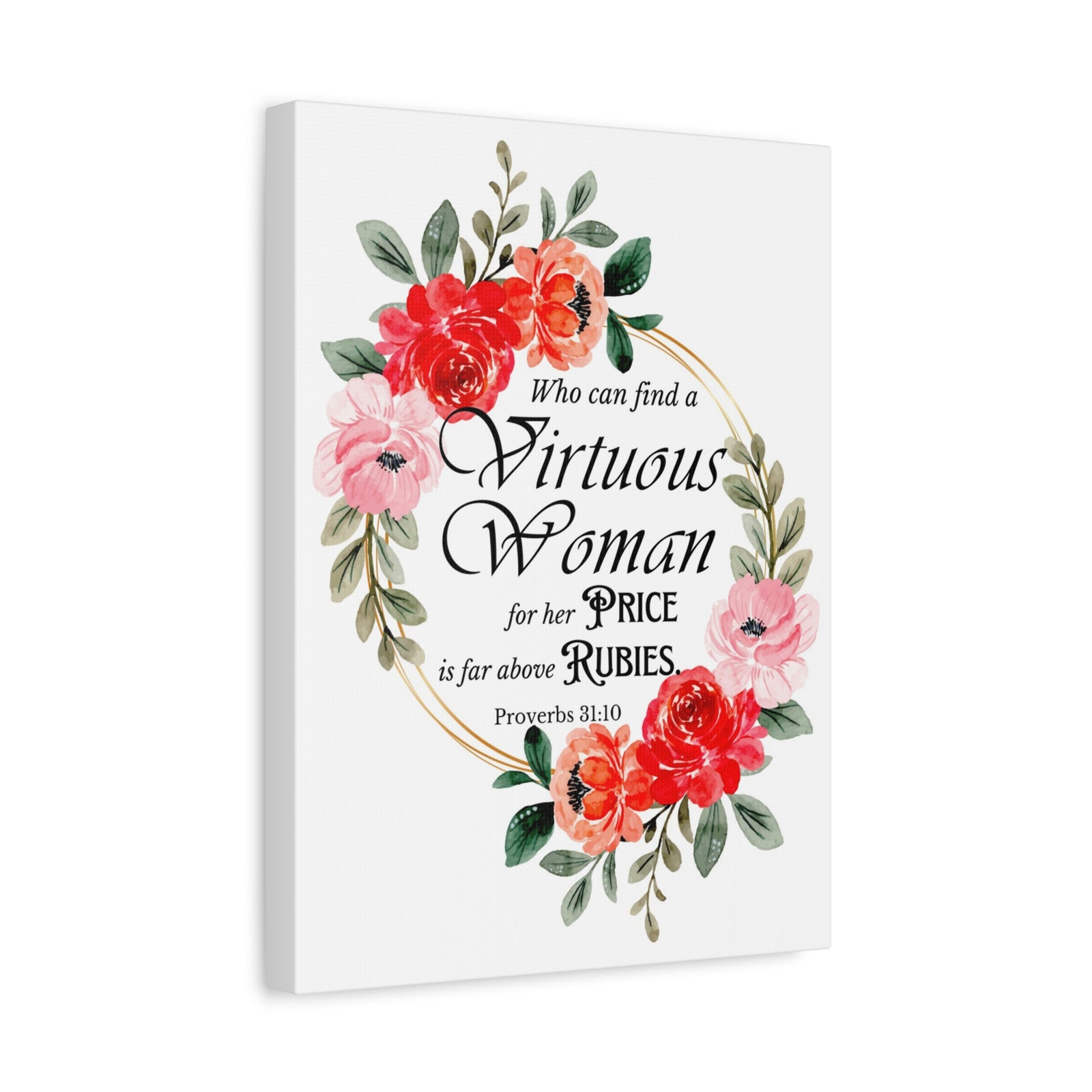 Scripture Walls Proverbs 31:10 A Virtuous Woman Bible Verse Canvas Christian Wall Art Ready to Hang Unframed-Express Your Love Gifts