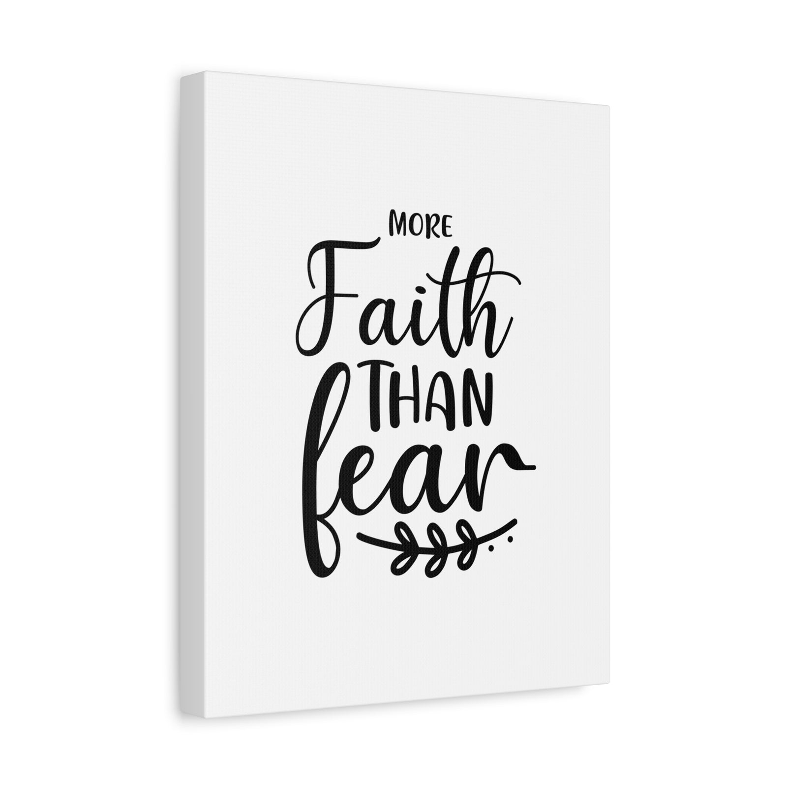 Scripture Walls More Faith Than Fear Psalm 34:4 Leaves Christian Wall Art Print Ready to Hang-Express Your Love Gifts