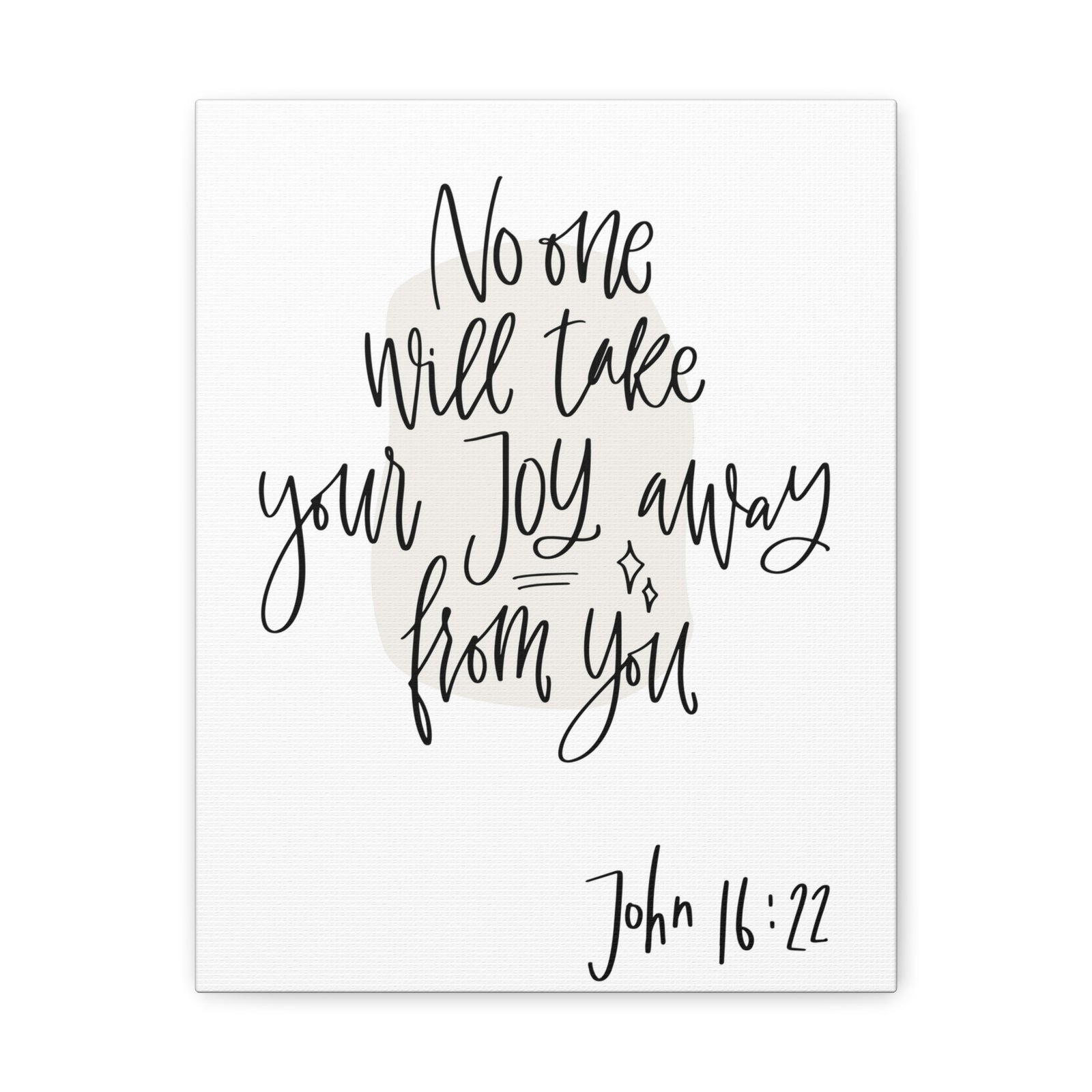 Scripture Walls No One Will Take Your Joy John 16:22 Bible Verse Canvas Christian Wall Art Ready To Hang-Express Your Love Gifts