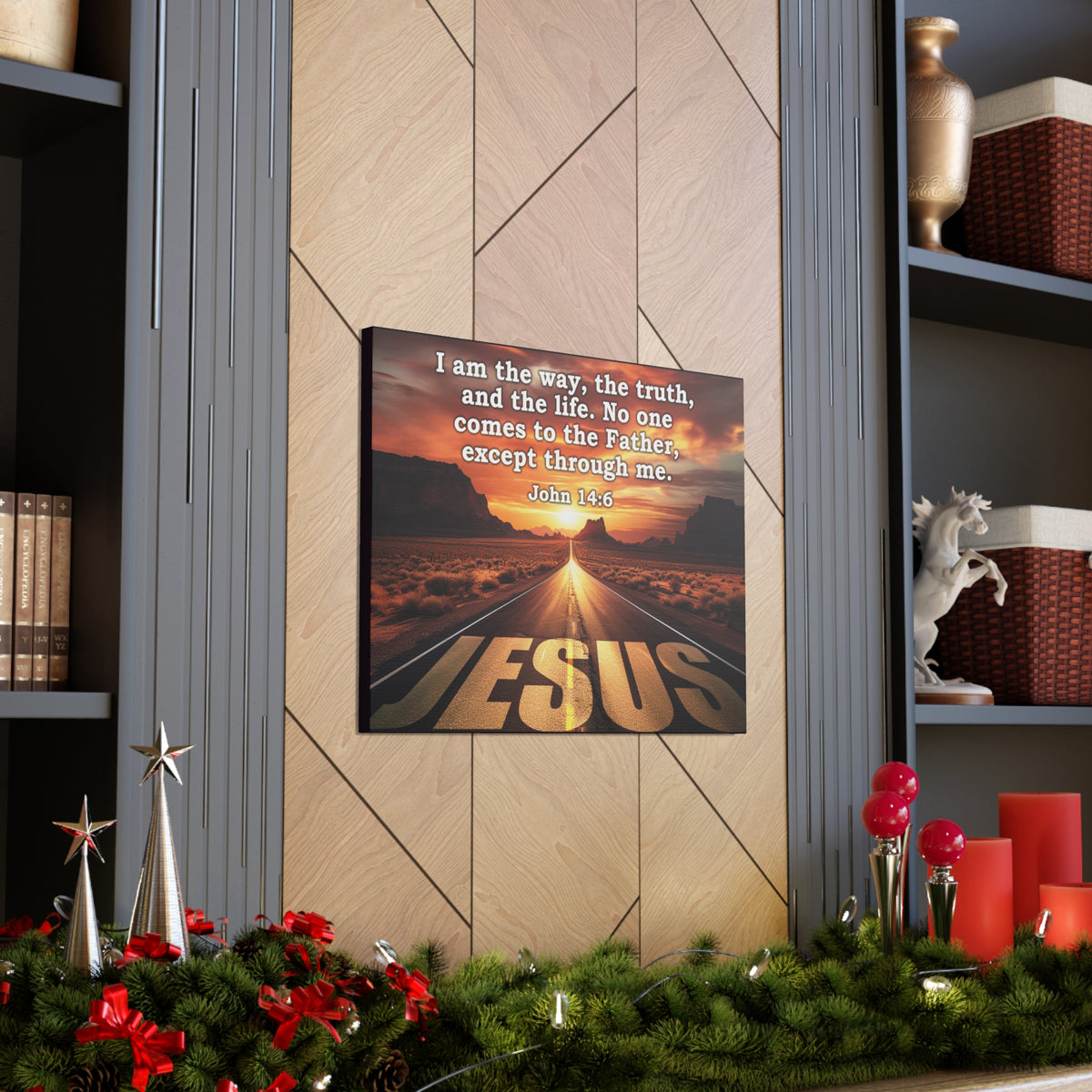 Scripture Walls Way Truth Life John 14:6 Christian Wall Art Print Ready to Hang Unframed-Express Your Love Gifts