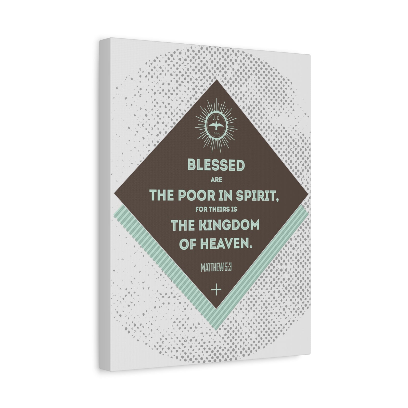 Scripture Walls Blessed Are The Poor In Spirit Matthew 5:3 Bible Verse Canvas Christian Wall Art Ready To Hang-Express Your Love Gifts
